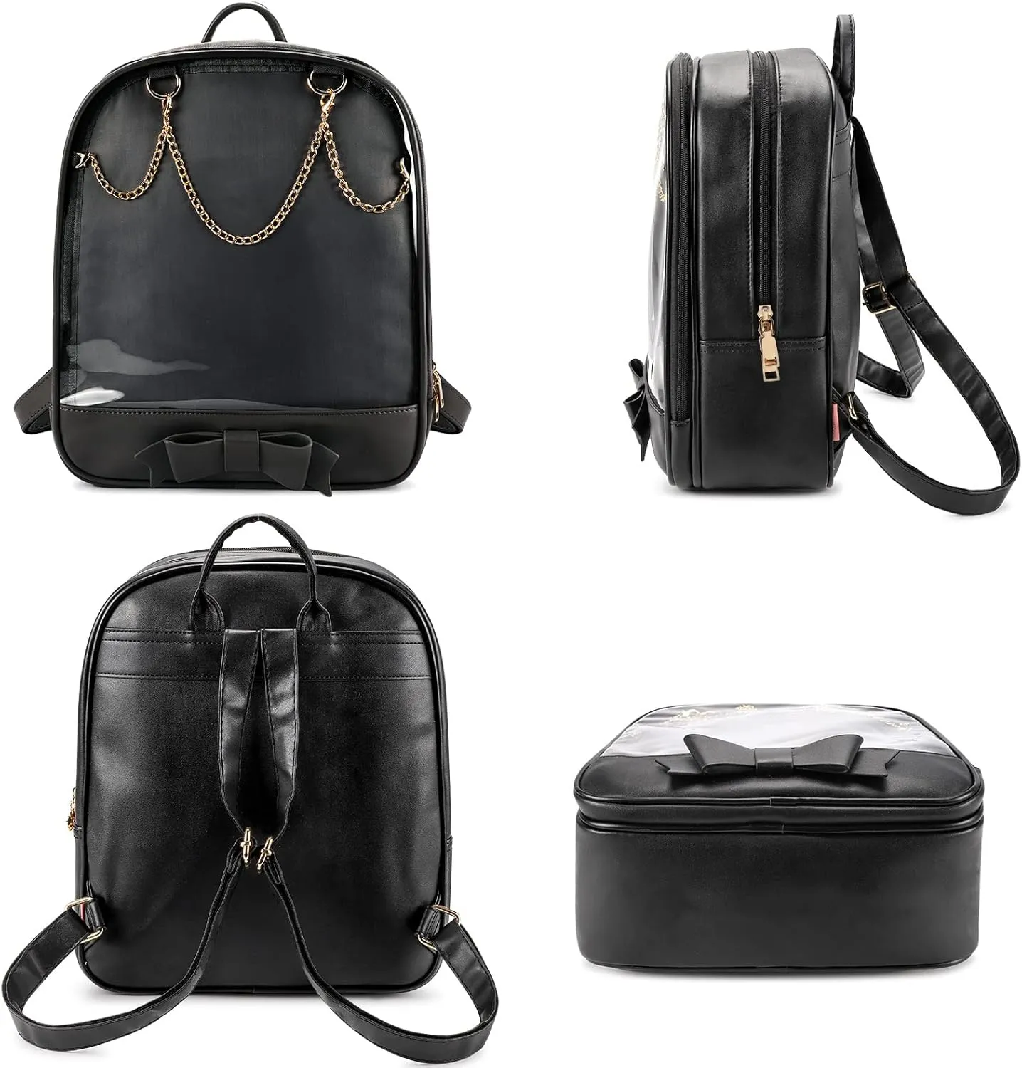 STEAMEDBUN Ita Bag Backpack Bowknot Kawaii Pin Display Backpack Bag with Insert