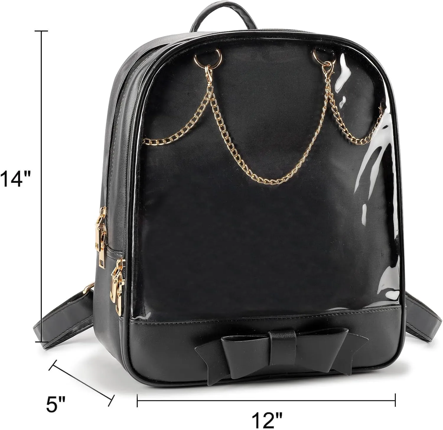 STEAMEDBUN Ita Bag Backpack Bowknot Kawaii Pin Display Backpack Bag with Insert