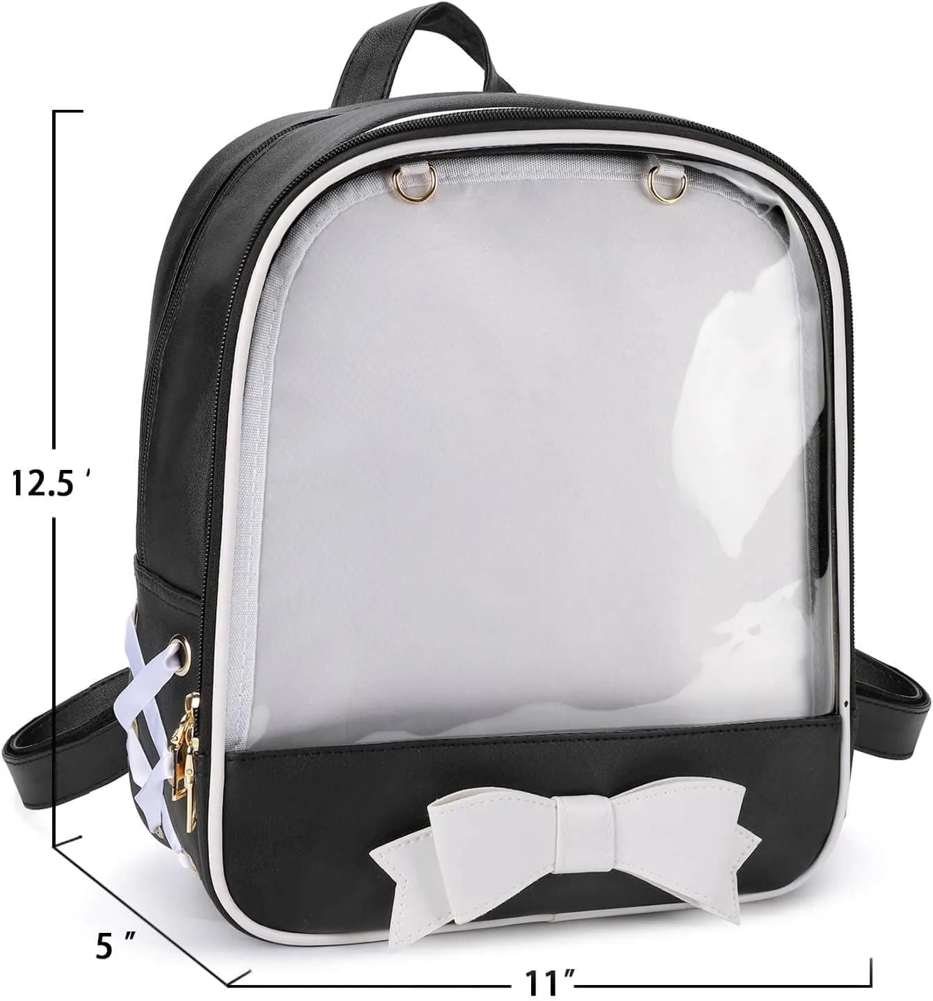 STEAMEDBUN Ita Bag Backpack Bowknot Kawaii Pin Display Backpack Bag with Insert