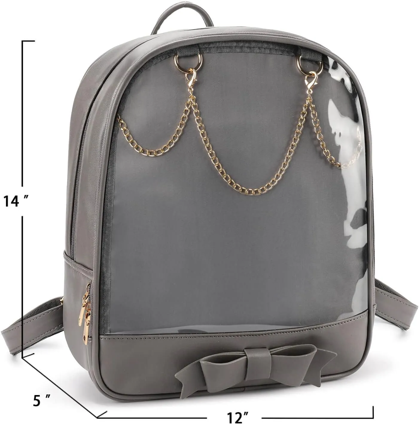 STEAMEDBUN Ita Bag Backpack Bowknot Kawaii Pin Display Backpack Bag with Insert