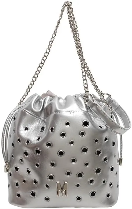 Studded Purse Bucket Bag Studded Crossbody Purses for Women Vegan Leather Bag Y2k Purse Punk Bag