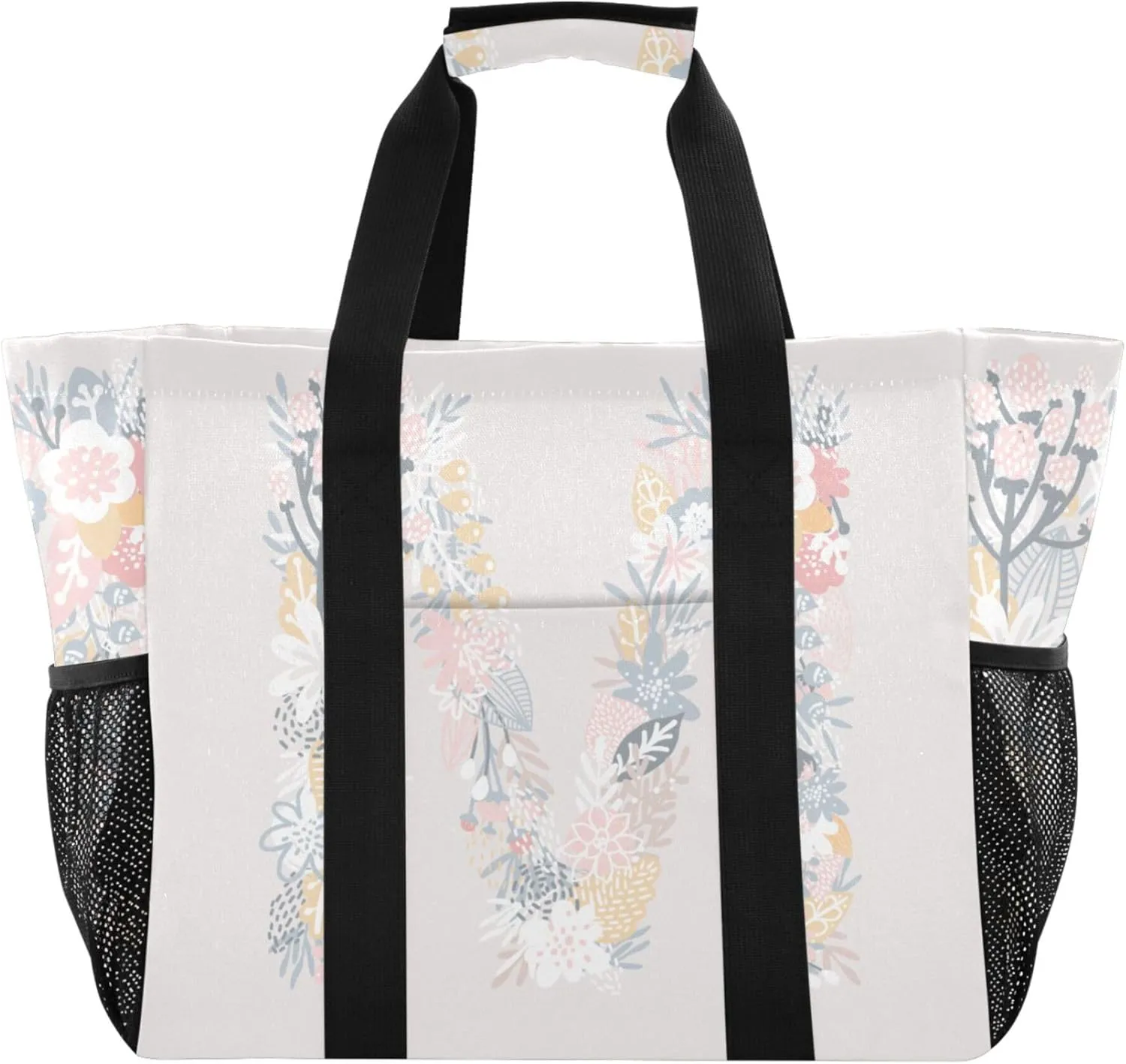 Utility Bag Collapsable Beach Tote With Compartments with Handles Carrying Bag