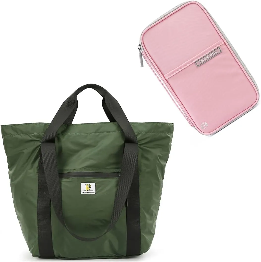 VanFn Passport Wallets and Duffle Bags, Foldable Travel Totes Duffel Bag, Lightweight Gym Bags, Outdoor Weekend Bag, Luggage Duffle Backpack, Sports Shoulder Handbag For Men & Women