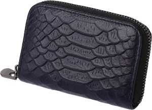 Wallets for Women Genuine Leather Credit Card Holder with RFID Blocking Large Capacity Wristlet Deep Purple