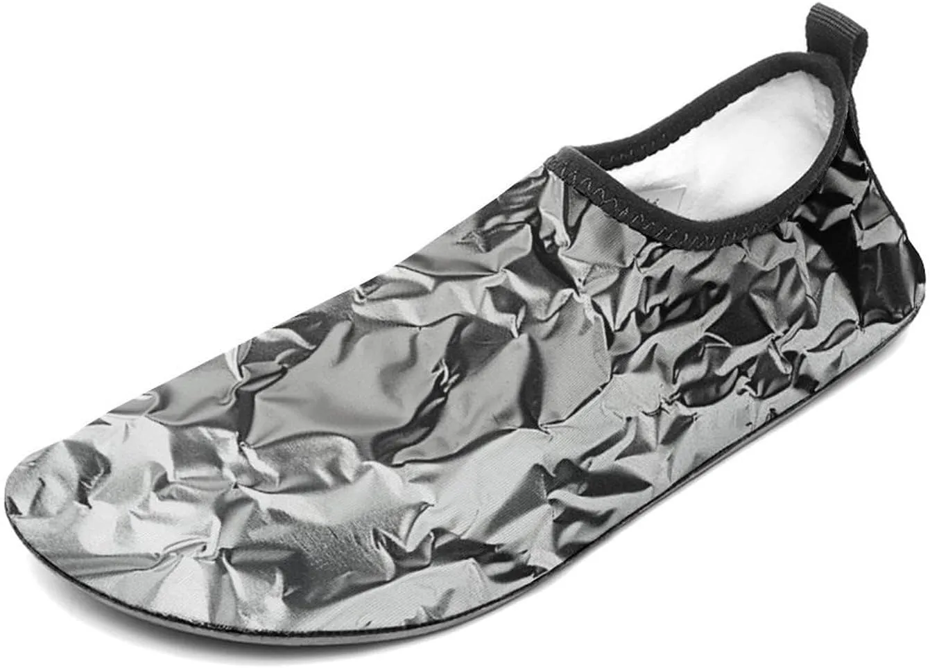 Water Shoes for Women Men Quick Dry Barefoot Shoes Textured Aluminum Foil Sport Shoes Beach Aqua Socks for Hiking Swim Surf Yoga Sport