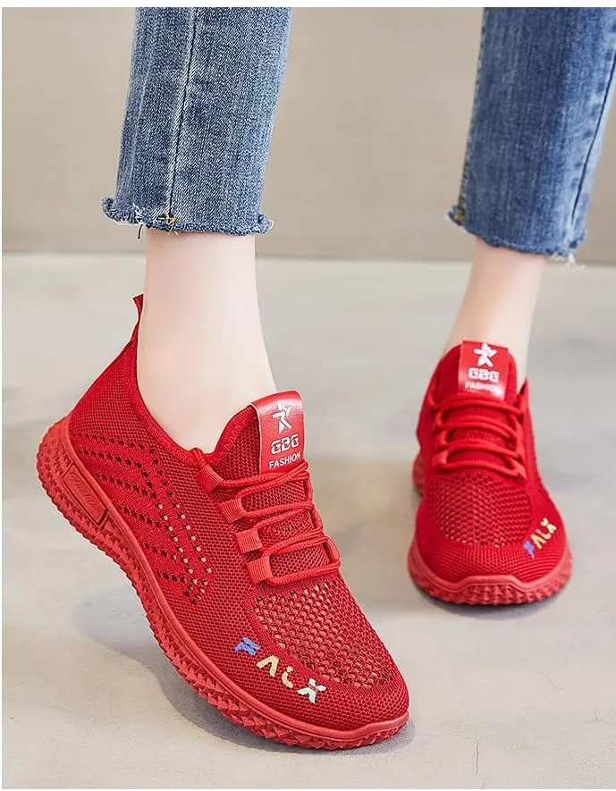 Women's Breathable Mesh Sneakers 2025 - Lightweight Running Shoes with Cushioned EVA Insole, Non-Slip PVC Sole for Summer/Casual Wear
