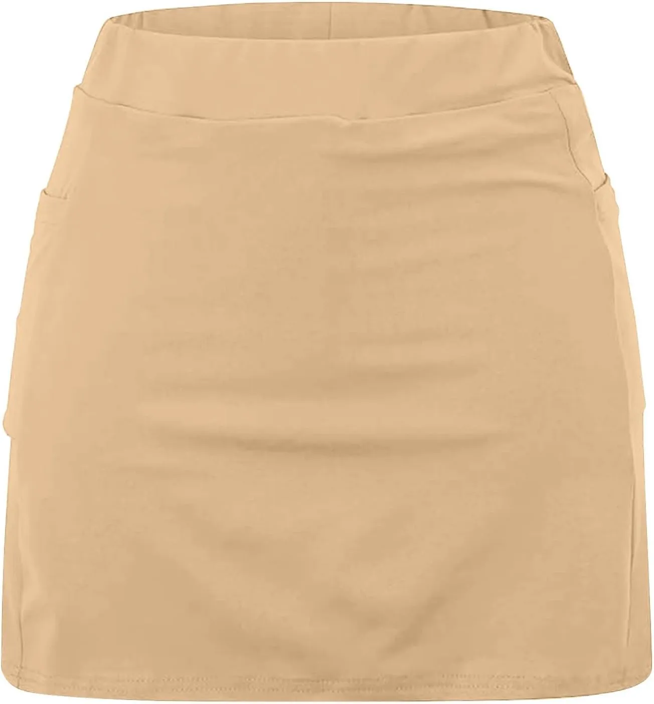 Women's Shorts Skirt Solid Mid-Rise Sports Fitness Casual Layered Shorts Thigh High Casual Exercise Pants 2025