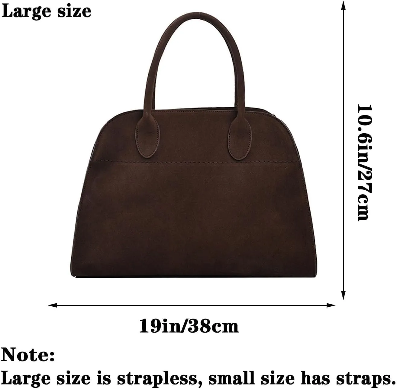 Womens Suede Tote Bag, Faux Leather Tote Bag for Women Vintage Top Handle Bag Fashion Retro Shoulder Satchel Bag (Coffee Color,Small)