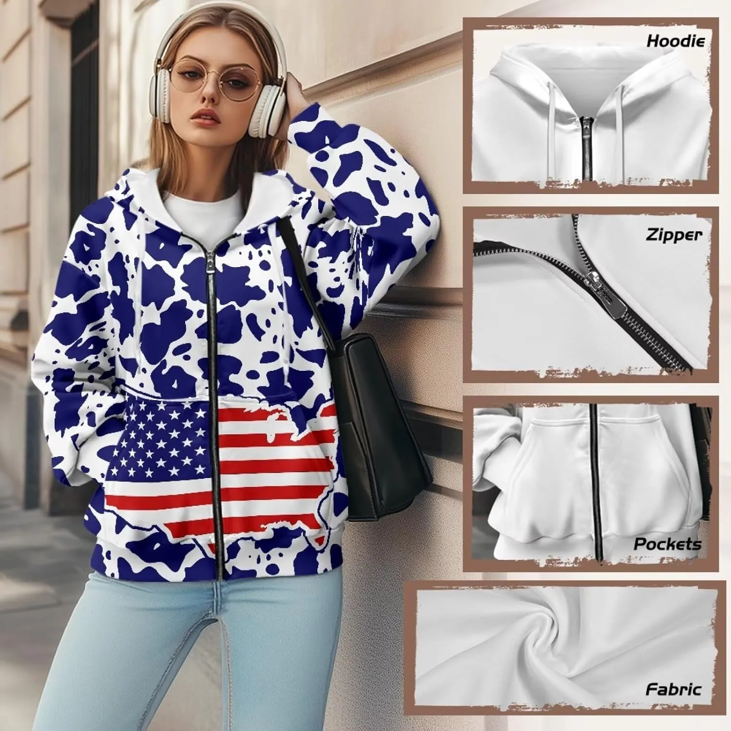 Women's Zip Up Hoodies Casual Long Sleeve Track Jackets With Pockets Fall Outfits Sweaters Fashion Jackets